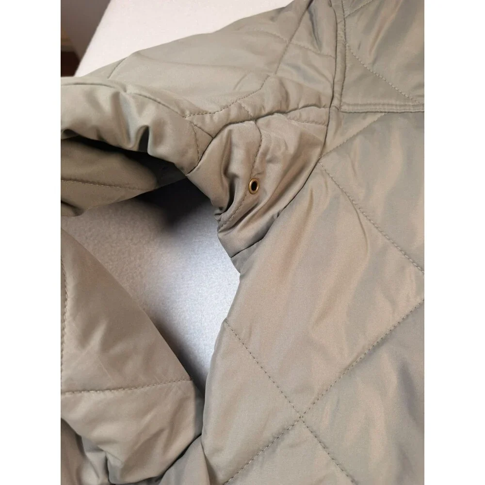 J crew Walker Quilted bomber Jacket Olive Tan khaki size M